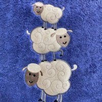 3 sheep baby towel