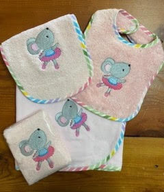 mousie pink baby gift pack